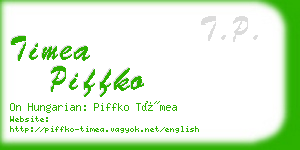 timea piffko business card